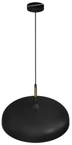 Závesné svietidlo Lincoln, 1x zlaté/čierne kovové tienidlo, (fi 45cm), b/g
