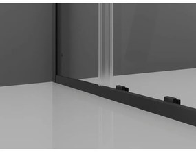 Mexen Exo, sprchovací kút s posuvnými dverami 130 x 95 cm, 6mm číre sklo, čierny profil, 8151-130-095-70-00