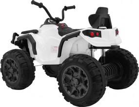 Ramiz Štvorkolka ATV 2,4 GHz na batériový pohon pre deti Biela + Diaľkové ovládanie + EVA kolesá + MP3 rádio + Štart zadarmo