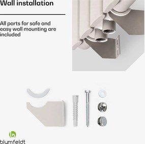 Blumfeldt Tallheo, 100 x 60, radiátor, rúrkový radiátor, 1445 W, teplá voda, 1/2