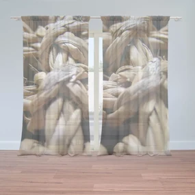 Sablio Záclony Banánové listy: 2ks 150x250cm