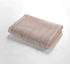 Béžová froté bavlnená osuška 70x130 cm Tendresse – douceur d'intérieur