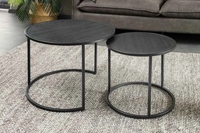 Sada konferenčných stolíkov Quillon 62 cm čierna