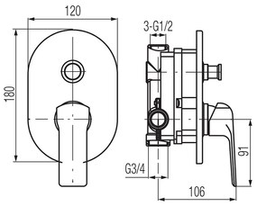 Lotosan LB45270 MELODY podomietková vaňová batéria  ružové zlato