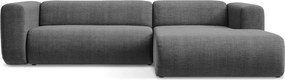 Sivá rohová pohovka (pravý roh/s leňoškou) Ekahi – Makamii