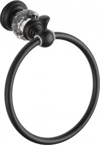 Mexen príslušenstvo, ESTELA držiak na uteráky Ring, čierny, 7011532-70