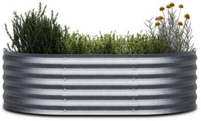 High Grow Extended, vzvýšený záhon, 150x43x60 cm, z vlnitého oceľového plechu, jednoduchá montáž, odolný voči hrdzi a mrazu