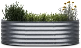 High Grow Extended, vzvýšený záhon, 150x43x60 cm, z vlnitého oceľového plechu, jednoduchá montáž, odolný voči hrdzi a mrazu