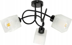 BERGE LED stropná lampa LOFT - 3xE27 - CUBE WHITE