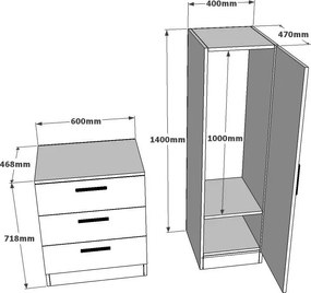 Komoda so zrkadlom Coco White