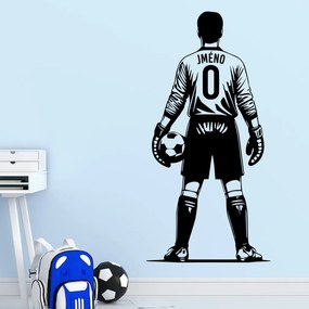 Veselá Stena Samolepka Futbalový brankár s menom Farba: hnědá, Veľkosť: 100 x 50 cm