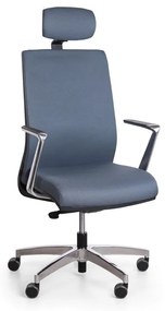 Antares Kancelárska stolička TITAN s opierkou hlavy, sivá