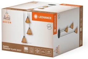 Ledvance - Luster na lanku DECOR RAFFIA 3xE27/15W/230V rafia
