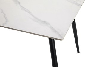 Noela Jedálenský set CERAMON 140 biely + 4x stolička BELLA čierna