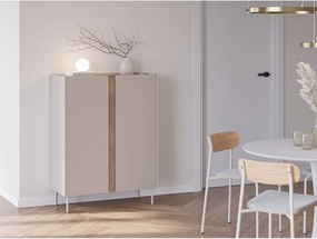 Skrinka v dekore duba v krémovo-prírodnej farbe 90x120x40 cm Lucile – Marckeric