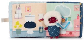 Lilliputiens - textilná knižka s prstovou bábkou - dobrú noc s ovečkou Yvon