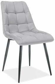 Čalouněná jídelní židle Chic Matt Velvet šedá