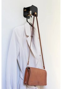 Čierny kovový nástenný vešiak s poličkou Hang in There – UMAGE