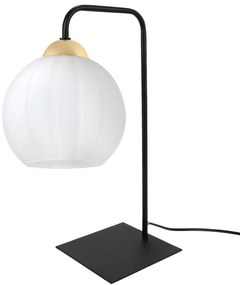 Stolná lampa Costa, 1x biele sklenené tienidlo, b/g