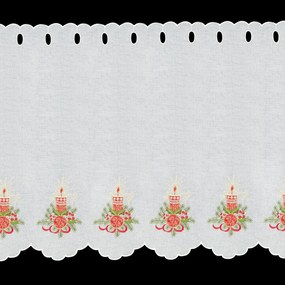 KRÁTKA ZÁCLONA NA PÚTKACH XMAS15 145X70 CM VZOROVANÁ