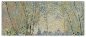 Obraz - Claude Monet, Woman Seated under the Willows, reprodukcia (120x50 cm)