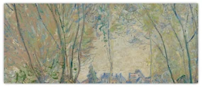 Obraz - Claude Monet, Woman Seated under the Willows, reprodukcia (120x50 cm)