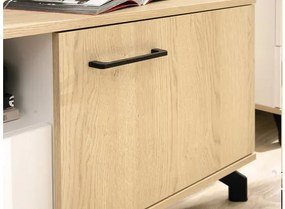 Nábytok do obývačky Gresalto III, Osvetlenie: bez osvetlenia, Farby: čierna / dub biskvitový + čierna