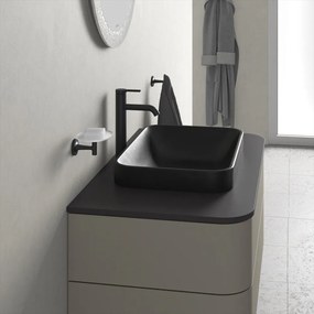DURAVIT Happy D.2 Plus obdĺžniková umývadlová misa bez otvoru, bez prepadu, 600 x 400 mm, antracit matný, 2359601300