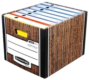 Archivačný kontajner Fellowes Bankers Box Woodgrain 2 ks/bal, modrá