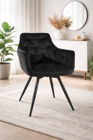 JEDÁLENSKÁ OTOČNÁ STOLIČKA INGE ČIERNA