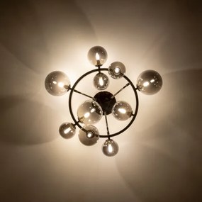 Brilagi - LED Prisadený luster MILLA 10xG9/3W/230V čierny chróm/dymová