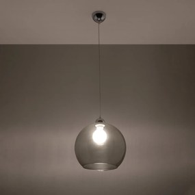Závesné svietidlo Ball, 1x grafitové sklenené tienidlo