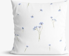 Goldea dekoračná obliečka na vankúš - modré nevädze 40 x 40 cm