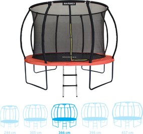 Marimex | Trampolína Marimex Premium 366 cm + vnútorná ochranná sieť + schodíky ZADARMO | 19000112