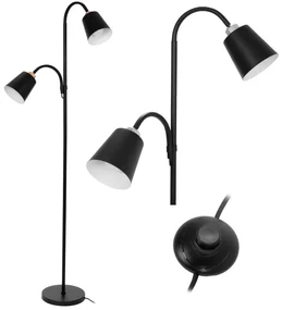 Toolight - Podlahová lampa APP924-2F, čierna, OSW-06328
