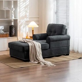 Leňoška / pohovka Catini VELVET - Sivá