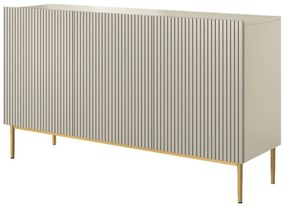 Komoda Nicole 150 cm - kašmírová / zlatá