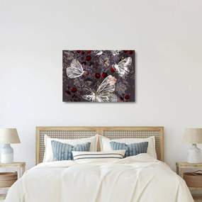 Sklenený obraz motýľov (70x50 cm)