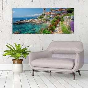 Obraz - Malebné pobrežie dediny (120x50 cm)