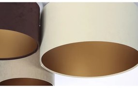 Stropné svietidlo SPACE 3xE27/60W/230V krémová/hnedá/béžová