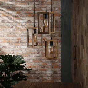Luster 82-73 3 x Wooden mango frame  - Komfort-nábytok