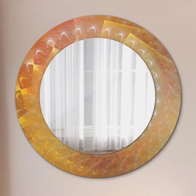 Okrúhle ozdobné zrkadlo na stenu Špirálová abstrakcia fi 50 cm