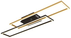 Globo 67208-30G -LED Stropné svietidlo DAKARI 30W/230V 3000K 60x80 cm čierna/zlatá