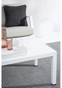 Bielá hliníková záhradná lounge súprava pre 4 Harley – Bizzotto