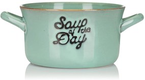 Kameninová miska na polievku Soup 500 ml zelená