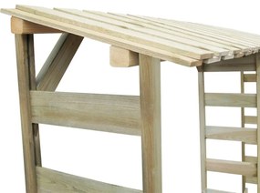 Dvojitý prístrešok na drevo 300x44x176cm, impregnovaná borovica