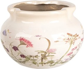 Keramický obal na kvetináč s lúčnymi kvetmi Flowers of Love S - Ø 17*12 cm