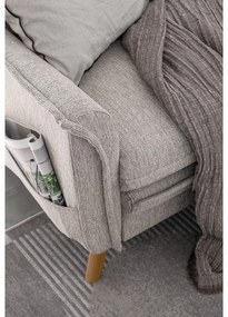 Sivobéžová rozkladacia/s úložným priestorom rohová pohovka (pravý roh/s leňoškou) Charming Charlie – Miuform