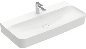 VILLEROY &amp; BOCH Finion závesné umývadlo s otvorom, bez prepadu, 1000 x 470 mm, biela alpská, s povrchom CeramicPlus, 4168A2R1