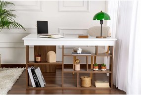 Pracovný stôl v dekore orecha 120x130 cm Vesper – Kalune Design